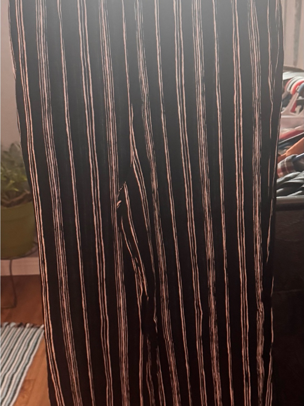 Band of Gypsies Black Pants with Cream Pinstripes